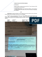 Deed of Sale Motor Vehicle Sample