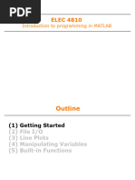 Handout1a MATLAB Tutorial