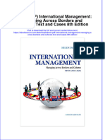 FULL Download Ebook PDF International Management Managing Across Borders and Cultures Text and Cases 8th Edition PDF Ebook