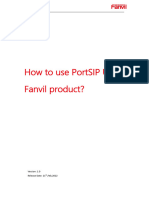 How To Use PortSIP UC With Fanvil Product