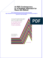Ebook PDF Contemporary Accounting A Strategic Approach For Users 9th Edition PDF