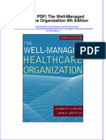 Ebook PDF The Well Managed Healthcare Organization 9th Edition PDF