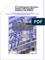 Ebook PDF Contemporary Business Mathematics With Canadian Applications 12th Edition 3 PDF