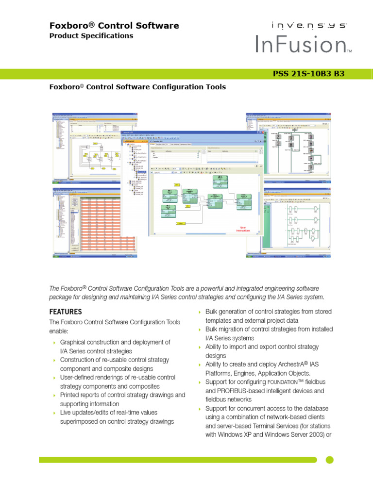 Foxboro Control Software: ® Product Specifications | PDF | Remote ...
