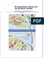 Ebook Ebook PDF Quantitative Literacy 3rd Edition by Bruce Crauder PDF