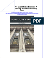 Ebook Ebook PDF Quantitative Finance A Simulation Based Introduction Using Excel PDF