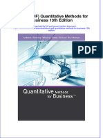 Ebook Ebook PDF Quantitative Methods For Business 13th Edition PDF