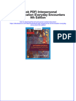 FULL Download Ebook PDF Interpersonal Communication Everyday Encounters 9th Edition PDF Ebook