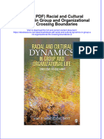 Ebook Ebook PDF Racial and Cultural Dynamics in Group and Organizational Life Crossing Boundaries 2 PDF