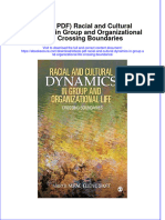 Ebook Ebook PDF Racial and Cultural Dynamics in Group and Organizational Life Crossing Boundaries PDF