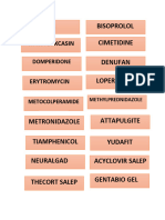 Contoh Label NAMA OBAT