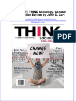 Ebook PDF Think Sociology Second 2nd Canadian Edition by John D Carl PDF