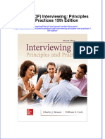 FULL Download Ebook PDF Interviewing Principles and Practices 15th Edition PDF Ebook
