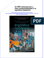 FULL Download Ebook PDF Introduccion y Aplicaciones Contextualizadas A La Linguistica Hispanica PDF Ebook