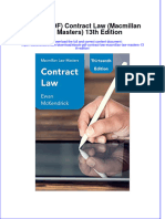 Ebook PDF Contract Law Macmillan Law Masters 13th Edition PDF