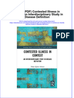 Ebook PDF Contested Illness in Context An Interdisciplinary Study in Disease Definition PDF