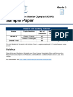 GWO Sample Paper For Class 3