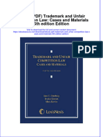 Ebook PDF Trademark and Unfair Competition Law Cases and Materials 5th Edition Edition PDF