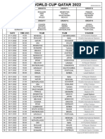 FIFA WC 2022 FIXTURE - Sheet1