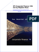 Ebook PDF Corporate Finance 10th Edition by Stephen Ross PDF