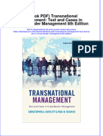 Ebook PDF Transnational Management Text and Cases in Cross Border Management 8th Edition PDF
