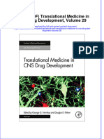 Ebook PDF Translational Medicine in Cns Drug Development Volume 29 PDF