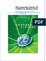 Ebook PDF Corporate Finance 7th Canadian Edition by Stephen Ross PDF
