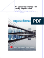 Ebook PDF Corporate Finance 11th Edition by Stephen Ross PDF