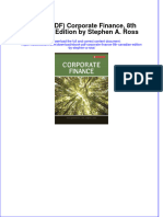Ebook PDF Corporate Finance 8th Canadian Edition by Stephen A Ross PDF