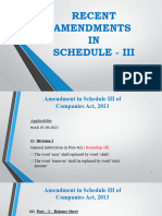 Amendment in Schedule III