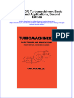 Ebook PDF Turbomachinery Basic Theory and Applications Second Edition PDF