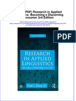Ebook Ebook PDF Research in Applied Linguistics Becoming A Discerning Consumer 3rd Edition PDF