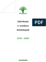 Zöld Matek 4. Osztályos Feladatlapok 2014-2020
