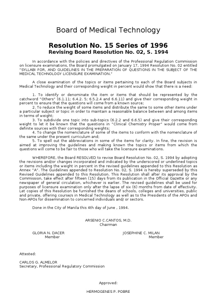 Board of Medical TechnologySB PDF