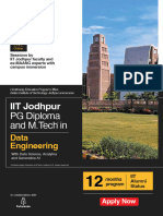 IIT Jodhpur PG Diploma and MTech in Data Engineering Brochure