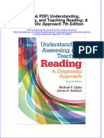 Ebook PDF Understanding Assessing and Teaching Reading A Diagnostic Approach 7th Edition PDF