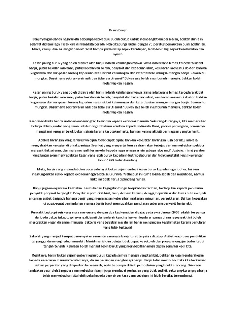 Kesan Banjir Pdf