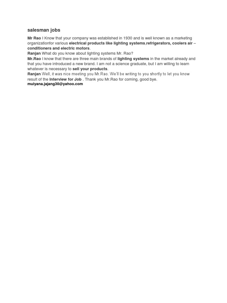 Interview | PDF | Career & Growth | Business