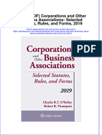 Ebook PDF Corporations and Other Business Associations Selected Statutes Rules and Forms 2019 PDF