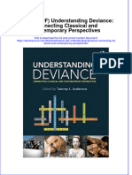 Ebook PDF Understanding Deviance Connecting Classical and Contemporary Perspectives PDF