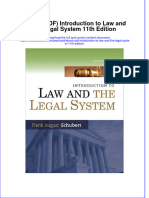 FULL Download Ebook PDF Introduction To Law and The Legal System 11th Edition PDF Ebook