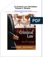 Ebook PDF Criminal Law 12th Edition by Thomas J Gardner PDF