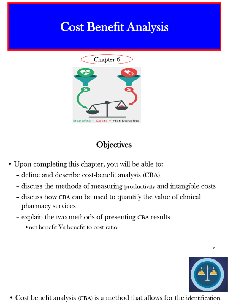 Chapter, 6, Pharmacoeconomics PDF CostBenefit Analysis Health Care