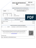 Constancia Retenc - Isr 1694023444822 Satelites de Guatemala