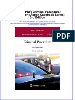Ebook PDF Criminal Procedure Investigation Aspen Casebook Series 3rd Edition PDF