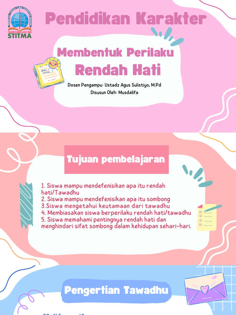 Pendidikan Karakter Rendah Hati | PDF