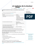 Comment Calculer Les Doses en Anesthésie Locale Dentaire #2 - Anesthesie Et Maitrise de La Douleur Orale