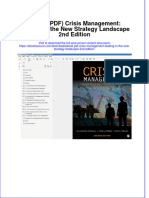 Ebook PDF Crisis Management Leading in The New Strategy Landscape 2nd Edition PDF
