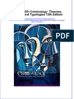 Ebook PDF Criminology Theories Patterns and Typologies 13th Edition PDF