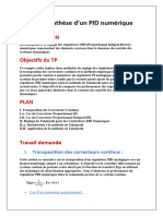 TP 5: Synthèse D'un PID Numérique: I. Transposition Des Correcteurs Continus